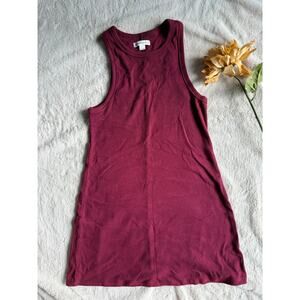 Aeropostale Tank Dress Red Ribbed Size Large